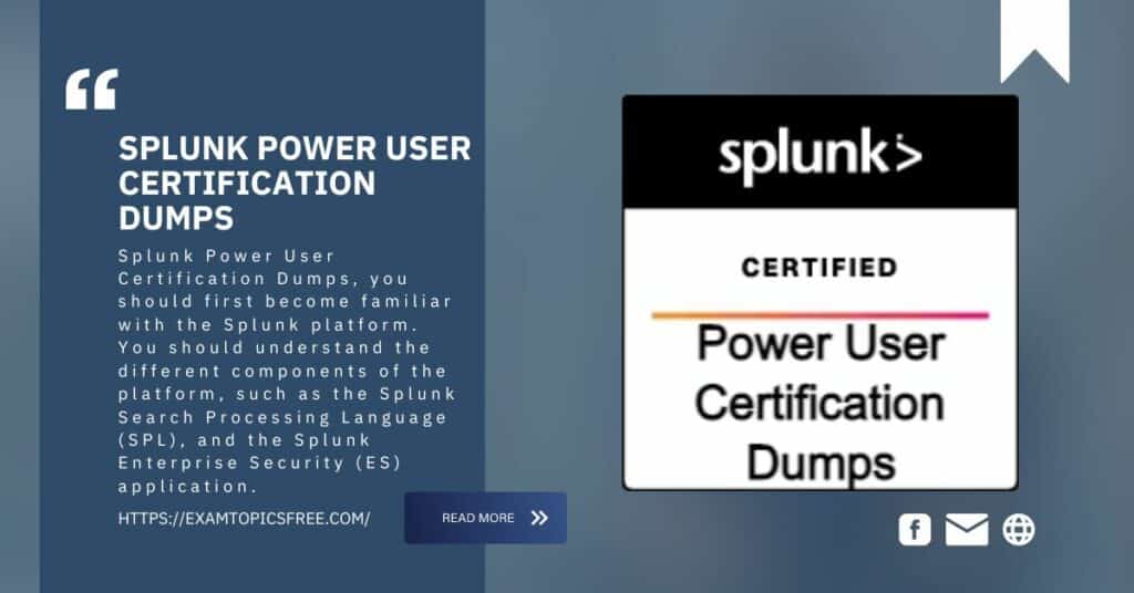 Splunk Power User Certification Dumps