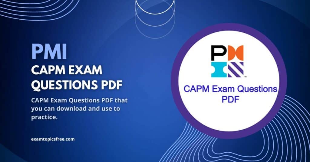 CAPM Exam Questions PDF