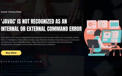 ‘javac’ is not recognized as an internal or external command Error