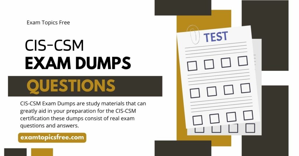 CIS-CSM Exam Dumps