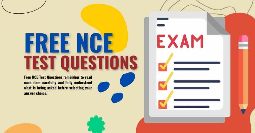 Free NCE Test Questions