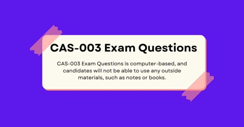 CAS-003 Exam Questions